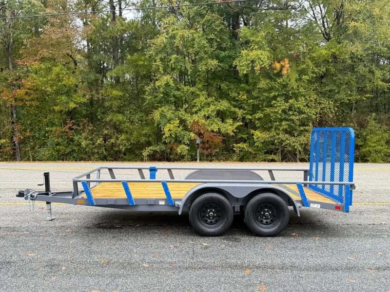 2025 STT 7x14 Tandem Axle Utility Trailer with Dovetail - dovetail rear