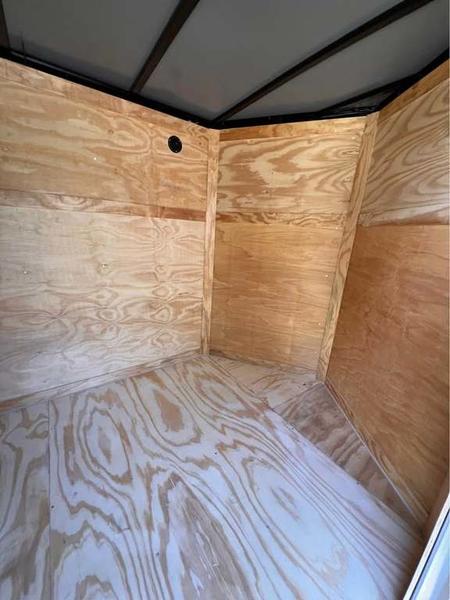2026 STT 6x12 dual axle enclosed cargo trailer - rear ramp door view