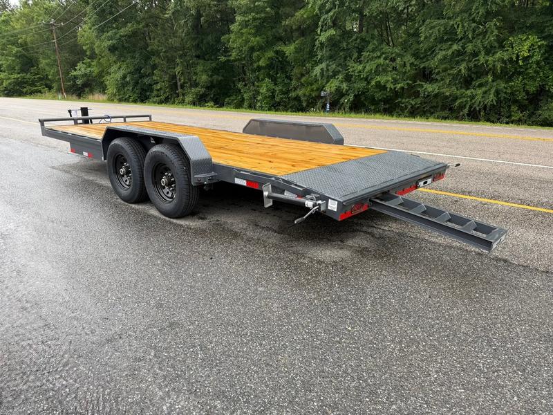 2025 STT 83x20 14K equipment car hauler trailer - side view