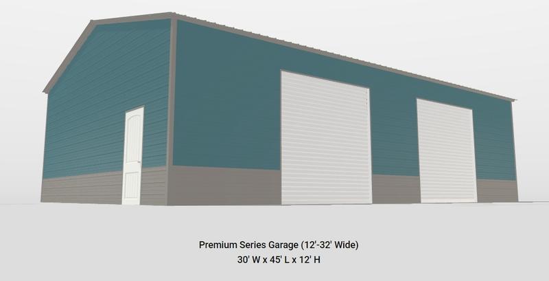 2025 STT 30x45x12 Steel Building - configuration screenshot