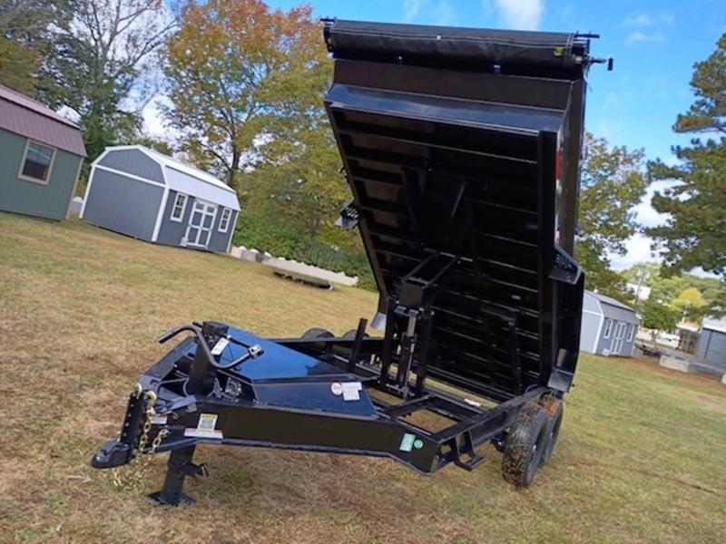 2025 STT 7x12 14K Scissor Lift Dump Trailer - lift mechanism view