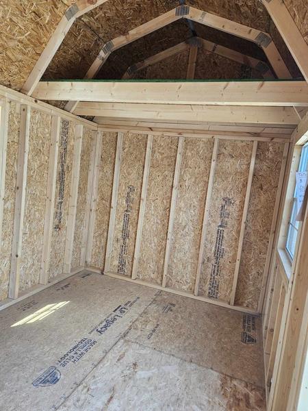 2025 STT 8x12 lofted shed - interior view