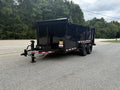 2025 STT 7x14x4 14K Dump Trailer powdercoated - front view