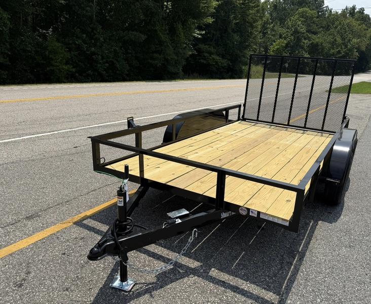2025 STT 77x12 Tandem Axle Utility Trailer front view
