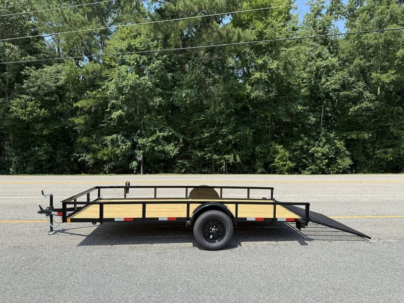 2025 STT 77x12 Single Axle Utility Trailer angle view