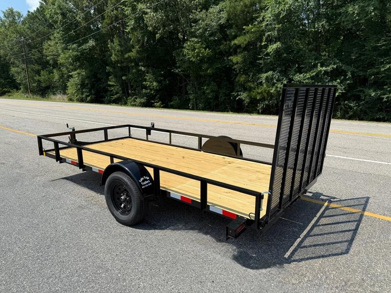 2025 STT 77x14 Single Axle Utility Trailer angle view