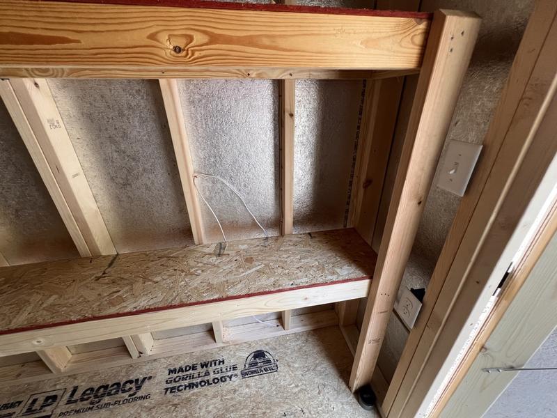2025 STT 10' x 16' Lofted Shed with 2 Level Shelf, Power Package & Workbench