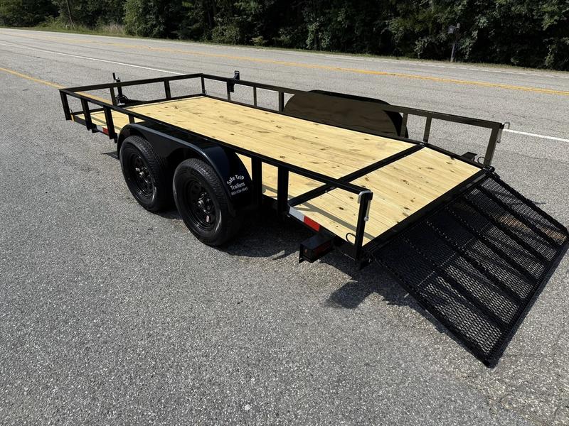 2025 STT 77x14 Tandem Utility Trailer with Dovetail angle view