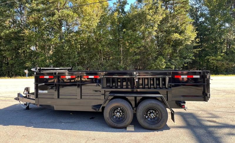 2025 STT 7x16 14K Dump Trailer - rear view