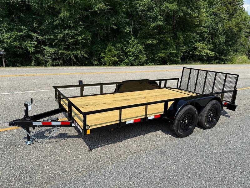 2025 STT 77 x 16 Tandem Axle Utility Trailer with Dovetail - front view