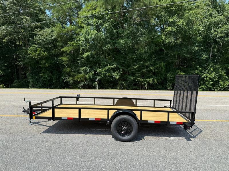 2025 STT 77x14 Single Axle Utility Trailer gate view