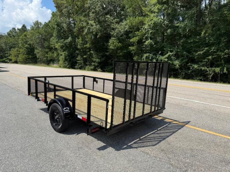 2025 STT 77x12 Single Axle Utility with Mesh Sides front view