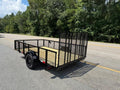 2025 STT 77x12 Single Axle Utility with Mesh Sides front view