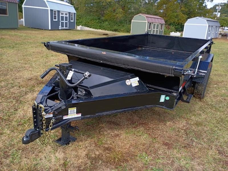 2025 STT 7x12 14K Scissor Lift Dump Trailer - side view