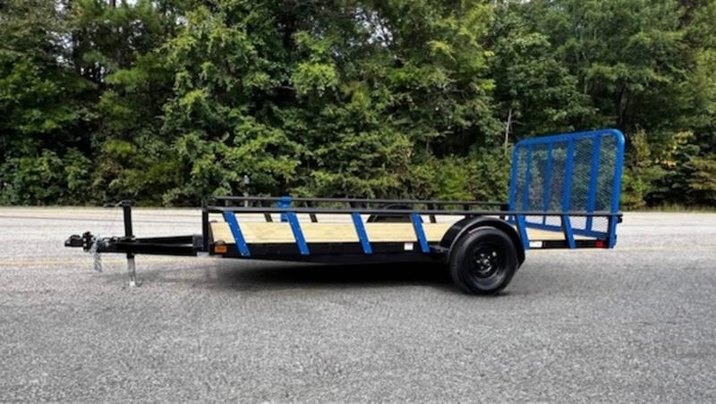 2025 STT 77x14 Single Axle Utility Trailer deluxe side view