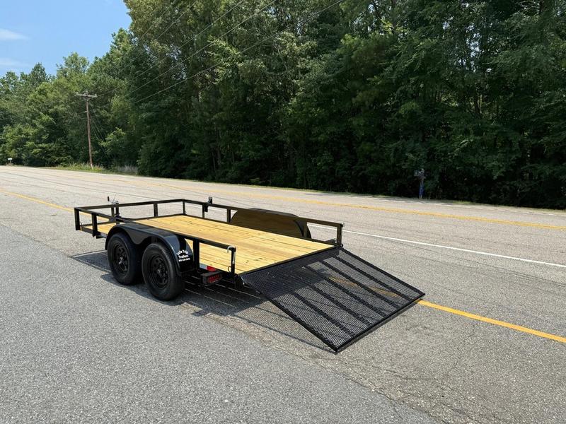 2025 STT 77x12 Tandem Axle Utility Trailer gate view