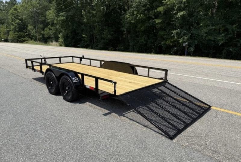 2025 STT 77x14 Tandem Axle Utility Trailer gate view