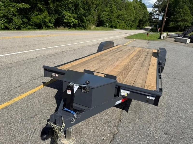 2025 STT 83x22 10K wood deck car hauler - side view