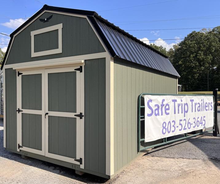 2025 STT 10' x 16' Lofted Shed with 2 Level Shelf, Power Package & Workbench