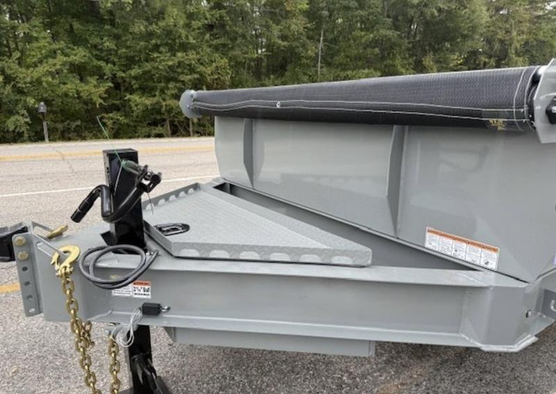 2025 STT 7x16x2 Scissor Lift X-Lift Dump Trailer - detail view