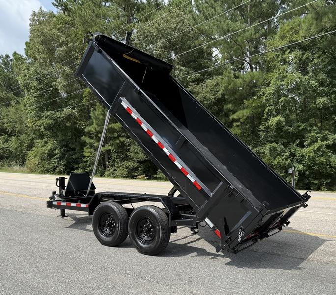 2025 STT 7x14x4 14K Dump Trailer powdercoated - side view