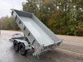 2025 STT 7x14x2 Scissor Lift Dump Trailer - front view