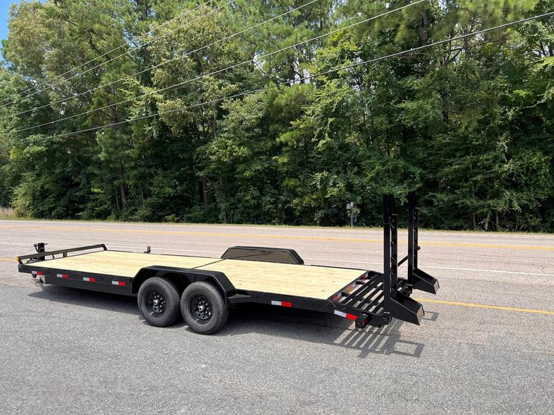 2025 STT 82 x 24 14K Equipment Trailer with Rub Rail - ramps view