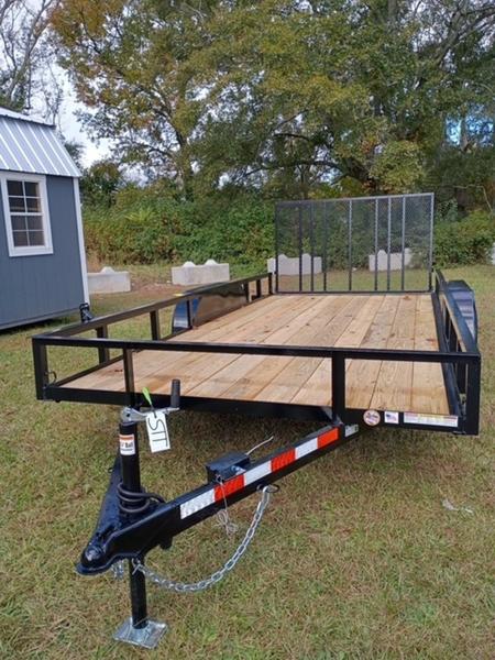 2025 STT 7x16 7K Tandem Axle Utility Trailer with Heavy Duty Gate - side view