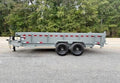 2025 STT 7x16x2 Scissor Lift X-Lift Dump Trailer - front view