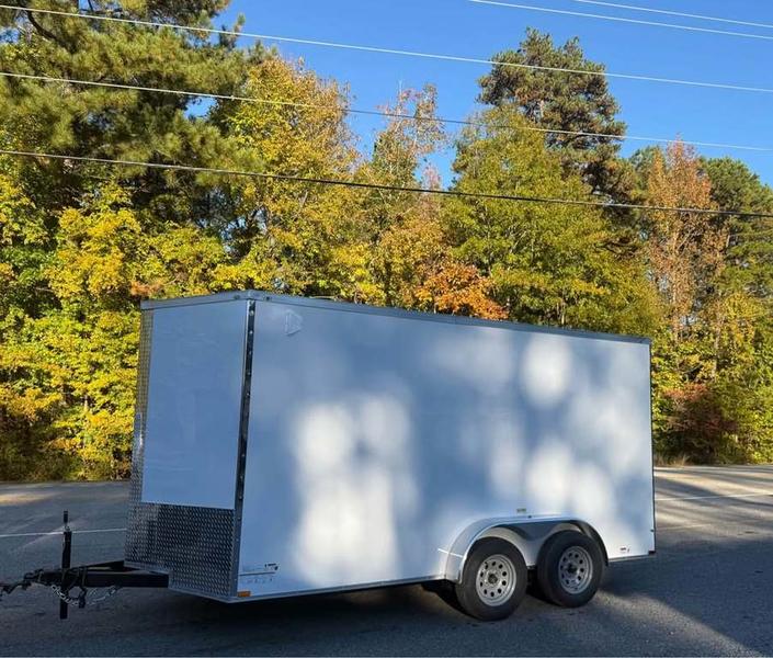2026 STT 7x14 Tandem Axle Enclosed Trailer - front view