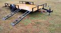 2025 STT 7x14 Single Axle Trailer with Side Ramps - front view