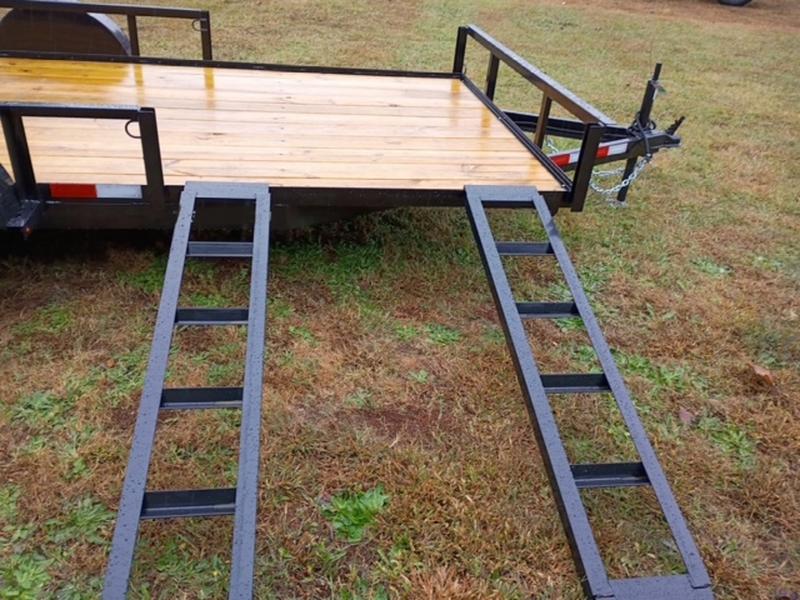 2025 STT 7x14 Single Axle Trailer with Side Ramps - rear gate