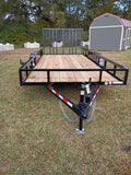 2025 STT 7x16 7K Tandem Axle Utility Trailer with Heavy Duty Gate - front view