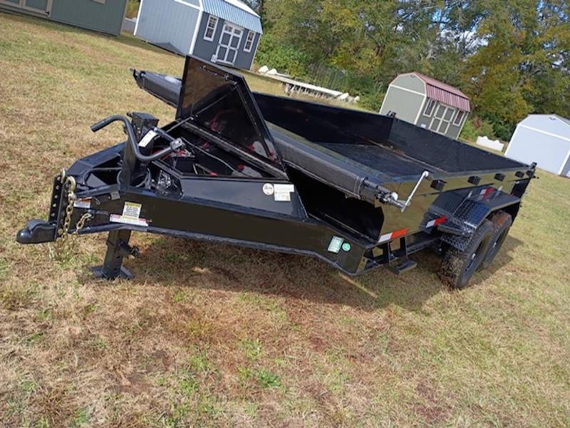 2025 STT 7x12 14K Scissor Lift Dump Trailer - rear gate view
