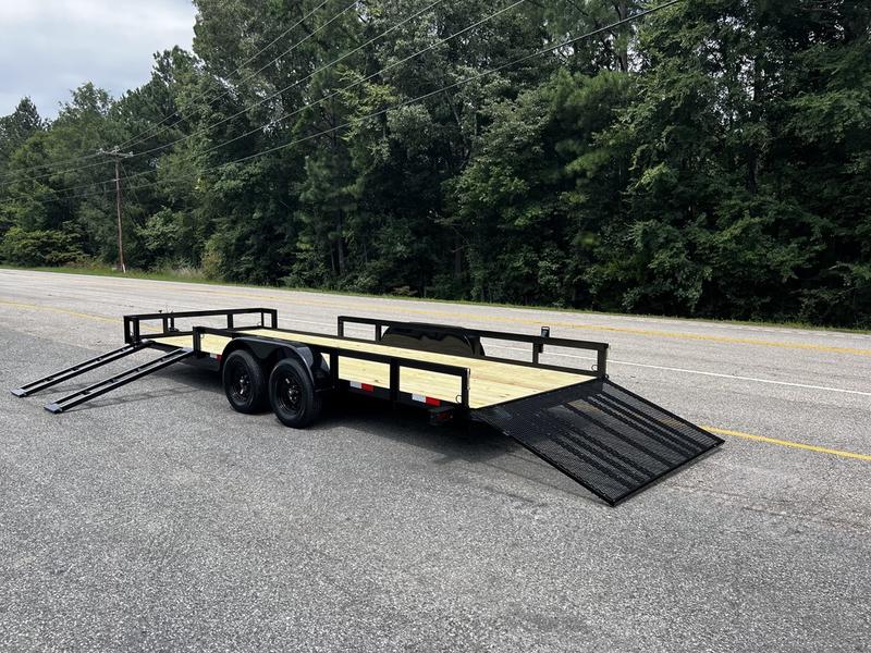 2025 STT 83x20 Tandem Axle Utility Trailer with Side Ramps - front view