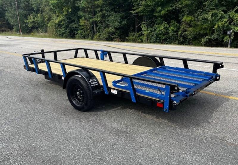 2025 STT 77x14 Single Axle Utility Trailer deluxe angle view