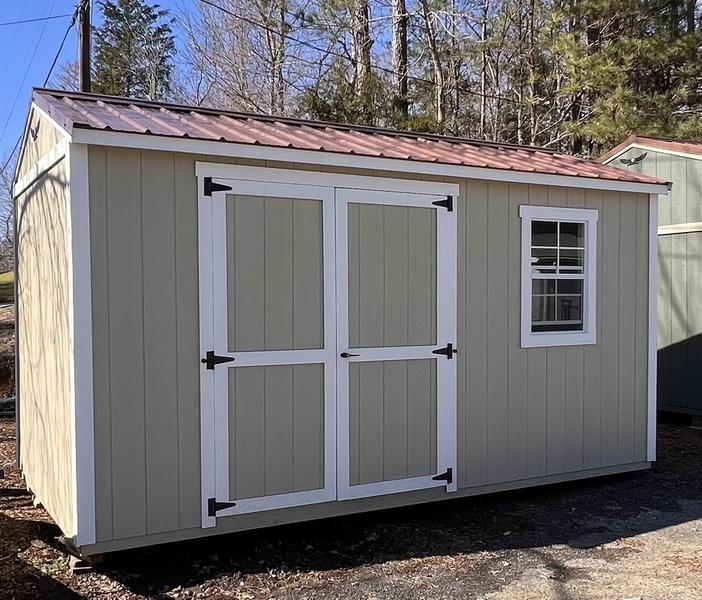 2025 STT 8x16 side utility shed - side view