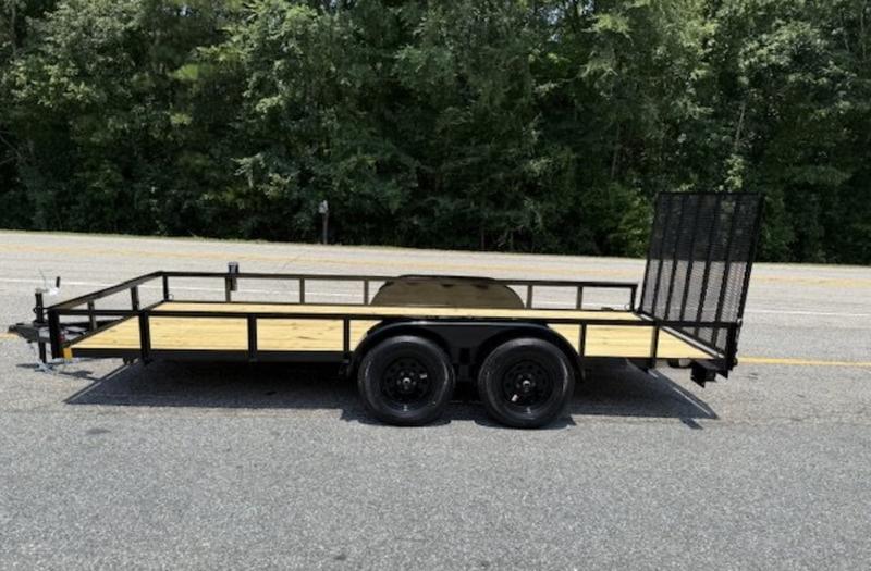 2025 STT 77x16 Tandem Axle Utility Trailer gate view
