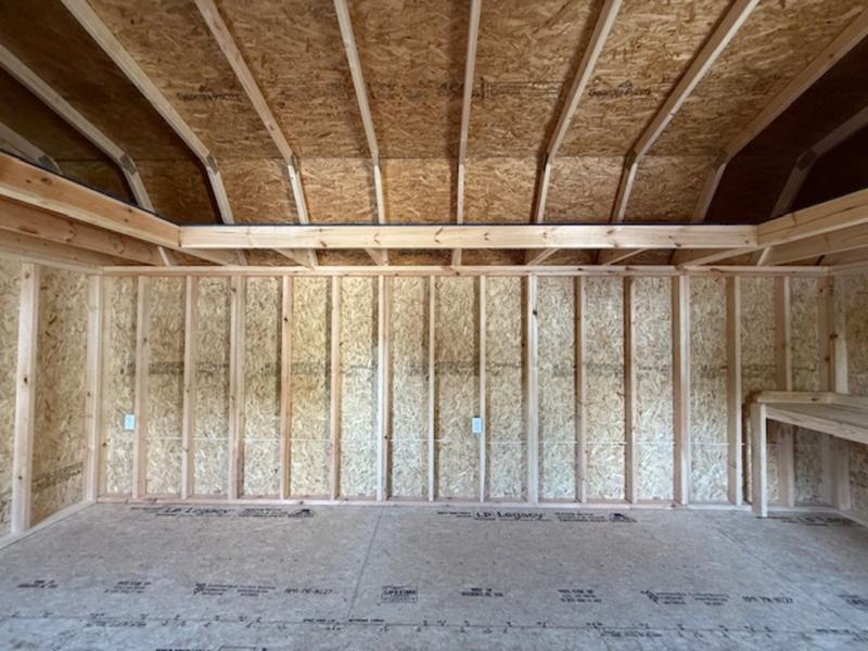 2025 STT 12x20 Lofted Shed interior view