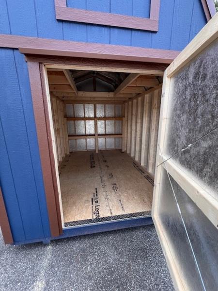 2025 STT 8x12 lofted shed with shelving and U-loft - additional view
