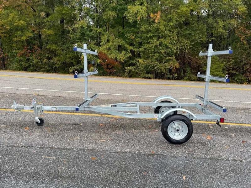 2025 STT 6 Unit Kayak Canoe Trailer - loaded view