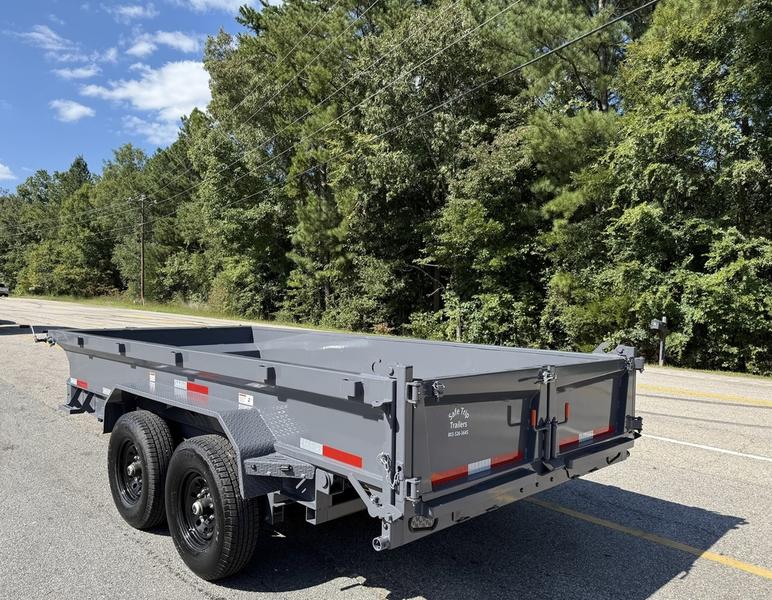 2025 STT 7x14 14K Dump Trailer with scissor hoist - front view