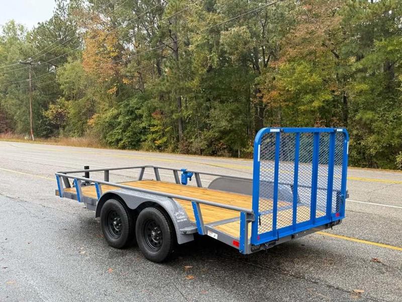 2025 STT 7x14 Tandem Axle Utility Trailer with Dovetail - front view