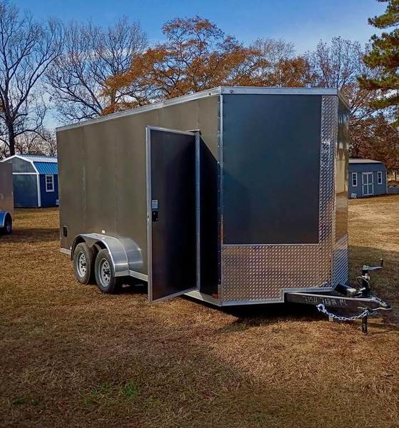 2026 STT 7x16 Tandem Axle Enclosed Trailer - rear view