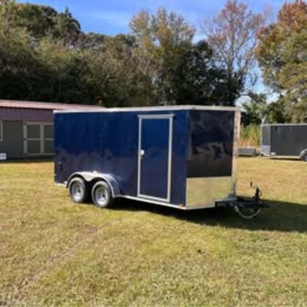 2025 STT 7x14 tandem axle enclosed trailer rear ramp
