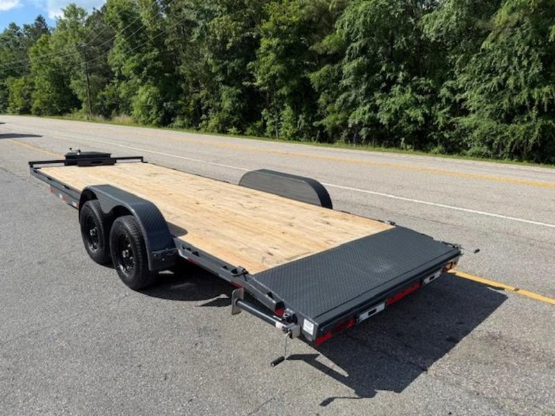 2025 STT 83x22 10K wood deck car hauler - toolbox view