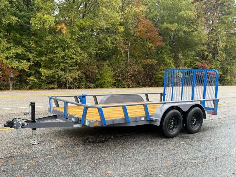 2025 STT 7x14 Tandem Axle Utility Trailer with Dovetail - side view