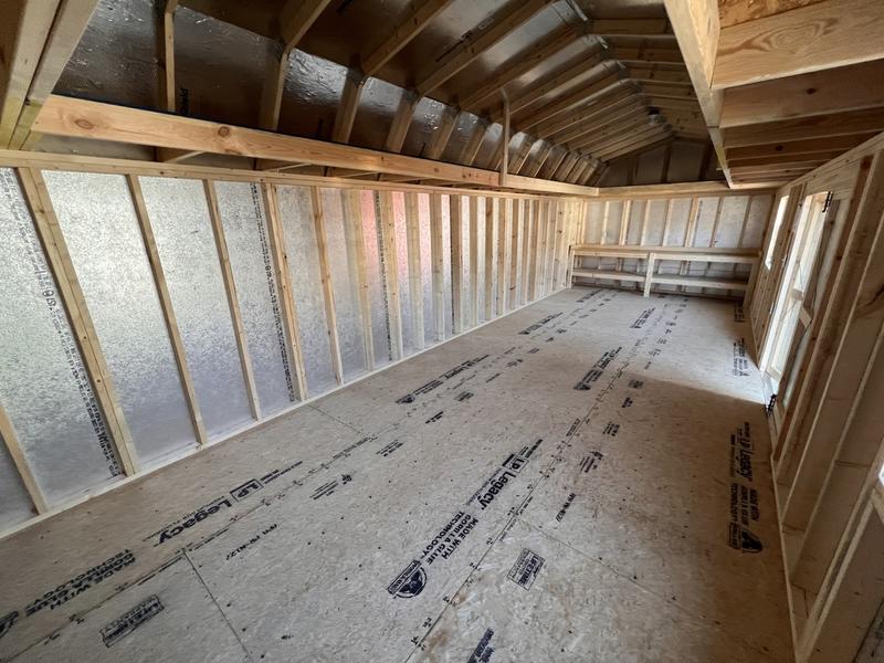 2025 STT 12x32 Lofted Side Shed - interior loft