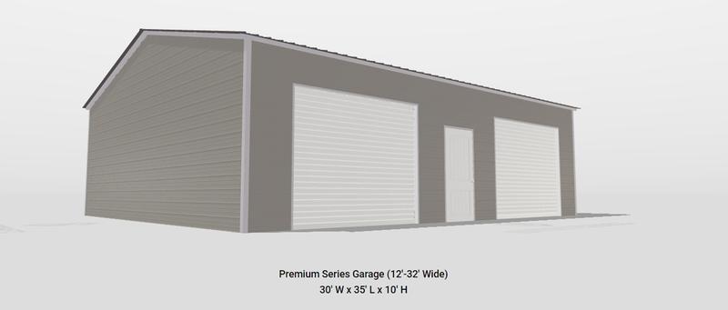 2025 STT Steel Building 35x35x10 design rendering