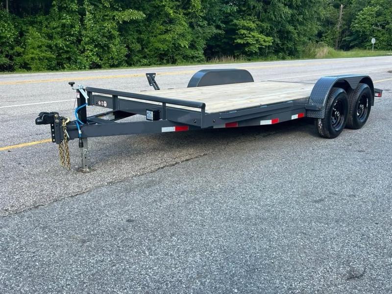 2025 STT 83 x 16 10K Wood Deck Car Hauler - front view